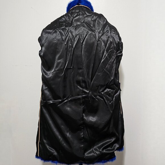 New Real MINK Fur Coat Jacket Stole Cobalt Royal Blue Cornflower Azure No Fox - Picture 7 of 7